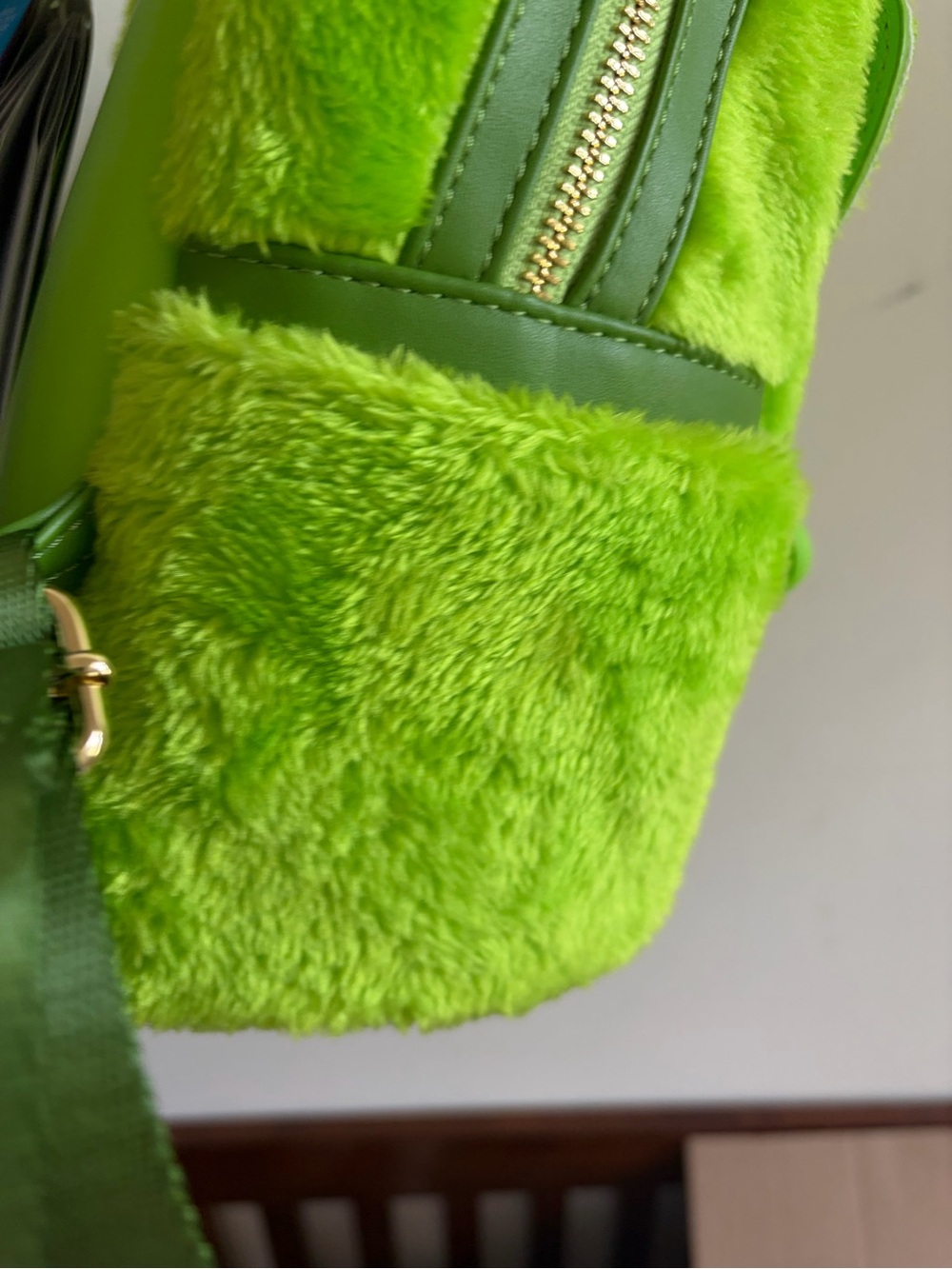 Loungefly Neon Green Plush Dipsy Mini Backpack - Picture 4 of 5